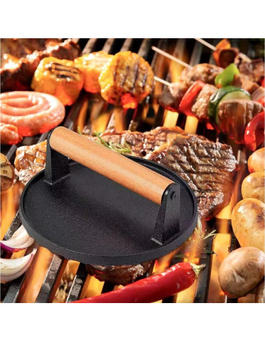 Prensa de Hierro Fundido JNXHON 14.5 cm para Hamburguesas