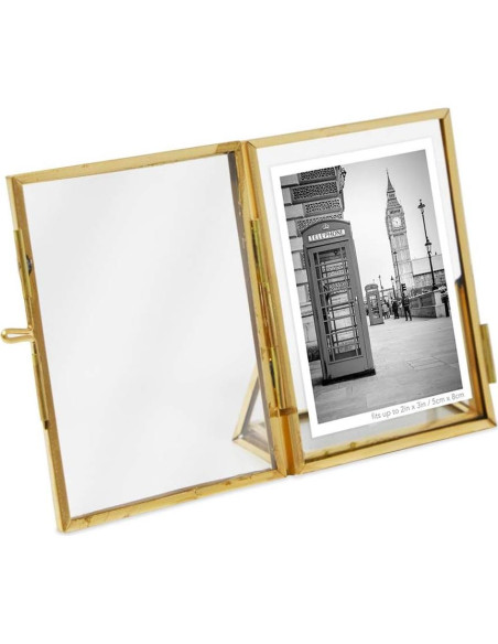 Marco de Foto Flotante Vertical Isaac Jacobs 2x3 Dorado Antiguo Marco de Foto Flotante Vertical Isaac Jacobs 2x3 Dorado Antiguo