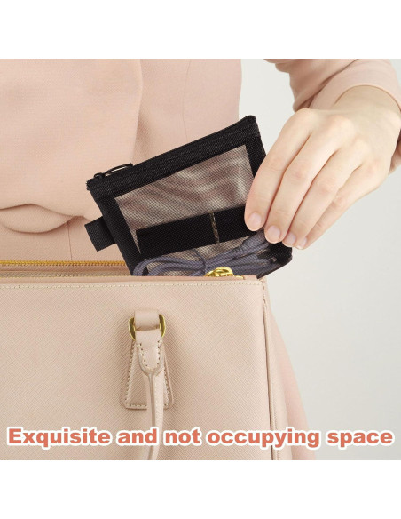 3 Mini Bolsas de Maquillaje BEIQIYA con Cremallera - Nylon 3 Mini Bolsas de Maquillaje BEIQIYA con Cremallera - Nylon