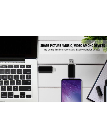 Paquete 2 Unidades 16GB USB Flash Doble Tipo C + USB A Paquete 2 Unidades 16GB USB Flash Doble Tipo C + USB A
