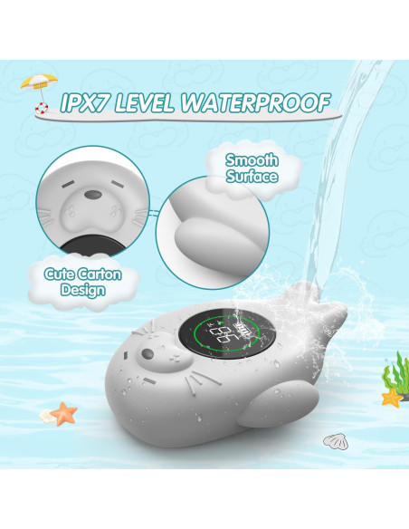 Termómetro de baño recargable LEDFAAH nutria 11.5cm Termómetro de baño recargable LEDFAAH nutria 11.5cm