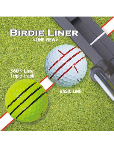 Kit de Alineación de Pelotas de Golf BIRDIE79 con 3 Marcadores