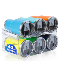 Organizador de Botellas de Agua Damomo, Paquete de 2, Transparente