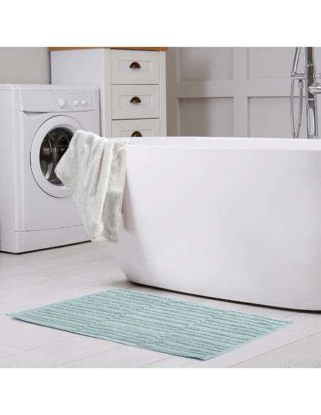 Alfombrillas de Baño SEMAXE 2-Pack Algodón Antideslizantes Azul Alfombrillas de Baño SEMAXE 2-Pack Algodón Antideslizantes Azul