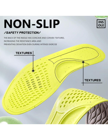 Plantillas Antiodor XINIFOOT para Zapatos Mujeres Gris 4-7 Plantillas Antiodor XINIFOOT para Zapatos Mujeres Gris 4-7