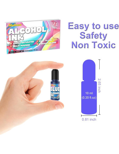 Juego de Tintas de Alcohol Muloen - 15 Colores 10ml