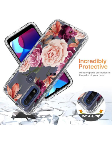 Funda Bumper para Moto G Pure 2021 Yerebel con Protector