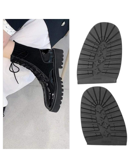 Suelas de zapato antideslizantes Zerodis, negras, 17x11.5cm Suelas de zapato antideslizantes Zerodis, negras, 17x11.5cm