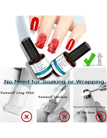 Removedor de Esmalte de Uñas en Gel LOUINSTIC 2 Paquetes 14.79 ml Removedor de Esmalte de Uñas en Gel LOUINSTIC 2 Paquetes 14.79 ml