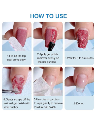 Removedor de Esmalte de Uñas en Gel LOUINSTIC 2 Paquetes 14.79 ml
