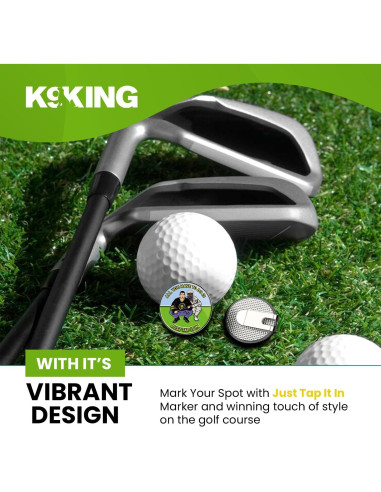 Marcador de Pelota de Golf K9King con Clip Magnético - Set de 2