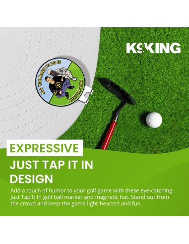 Marcador de Pelota de Golf K9King con Clip Magnético - Set de 2