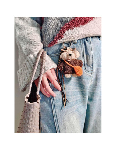Llavero encanto de bolsa Kawaii Joedy para mujeres - Oso