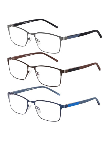 Paquete de 3 Gafas de Lectura MUYI 2.5 con Filtro Luz Azul