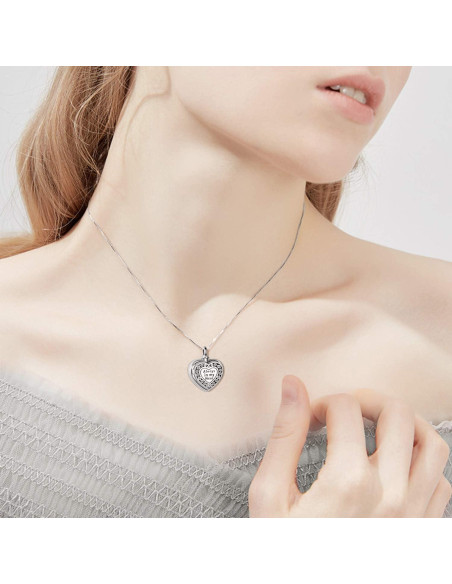 Collar Urna de Plata Esterlina ONEFINITY Corazón para Cenizas Collar Urna de Plata Esterlina ONEFINITY Corazón para Cenizas