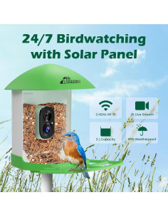 Comedero Inteligente para Aves RichBird con Cámara 2K HD 2
