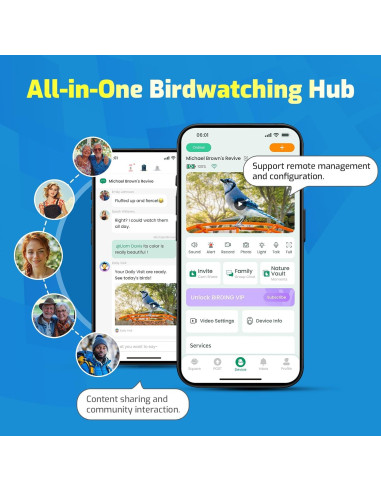Comedero Inteligente para Aves RichBird con Cámara 2K HD