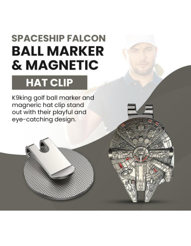 Marcador de Pelotas de Golf K9King Star War Falcon - Accesorios Divertidos