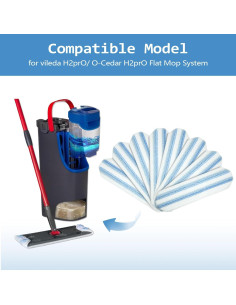 8 Almohadillas de Reemplazo Microfibra Vileda H2prO/O-Cedar 2