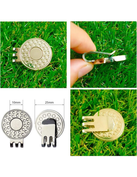 Marcadores de Pelotas de Golf GOLTERS con Clips para Gorra - 4 Unidades Marcadores de Pelotas de Golf GOLTERS con Clips para Gorra - 4 Unidades