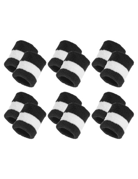 Pulseras Deportivas MECCANIXITY 12 Pcs Banda de Sudor Unisex Pulseras Deportivas MECCANIXITY 12 Pcs Banda de Sudor Unisex