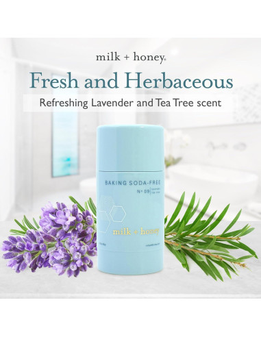 Desodorante natural milk + honey No. 09 73.93 g - Lavanda y árbol de té