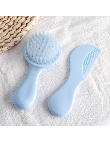 Juego de Peine y Cepillo para Bebés Bloomlet Azul