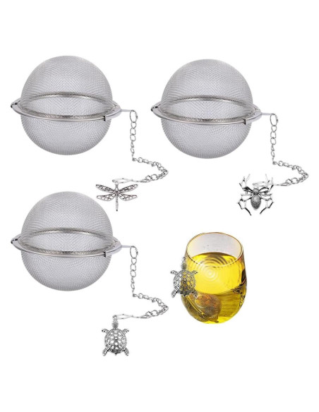 Infusores de Té MIOINEY 3 Piezas Acero Inoxidable Animal 2 Infusores de Té MIOINEY 3 Piezas Acero Inoxidable Animal 2