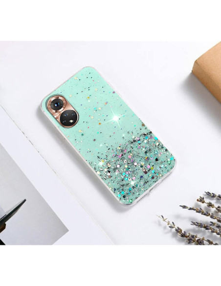 Funda Brillante para Huawei Nova 9 Silicona Clara Verde Funda Brillante para Huawei Nova 9 Silicona Clara Verde