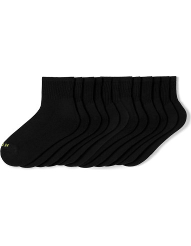 Calcetines Mini Crew HUE para Mujeres - Paquete de 6 Negros