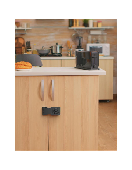 Cerradura de Hasp I-EASYDWW 6.35 cm con Llave y Gancho Negro Cerradura de Hasp I-EASYDWW 6.35 cm con Llave y Gancho Negro