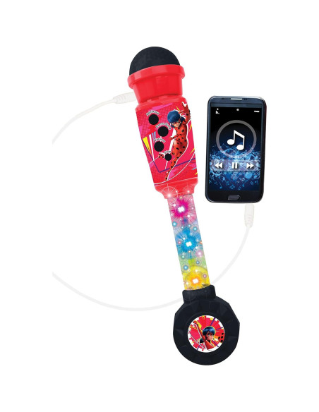 Micrófono Iluminado Lexibook Miraculous con Altavoz y Efectos Micrófono Iluminado Lexibook Miraculous con Altavoz y Efectos