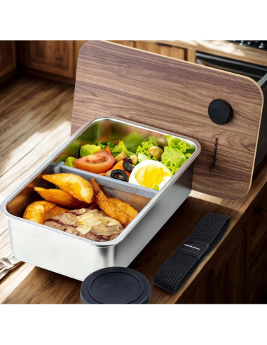 Caja Bento de Acero Inoxidable Modaniam 44Oz Resistente a Fugas