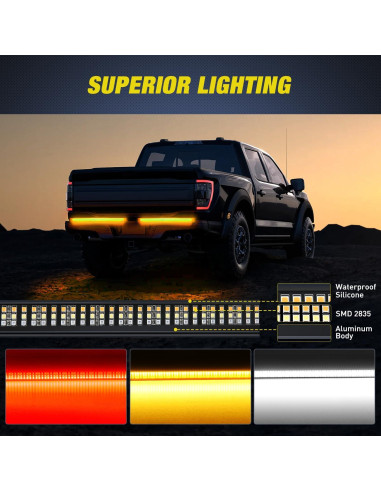 Barra de Luz de Puerta Trasera Nilight 142 cm LED 576 SMD