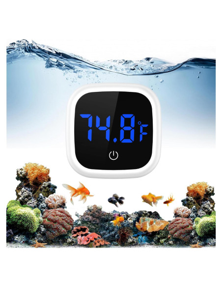 Termómetro Digital para Acuarios ORIA, LED Adherible, Precisión 0.1C Termómetro Digital para Acuarios ORIA, LED Adherible, Precisión 0.1C