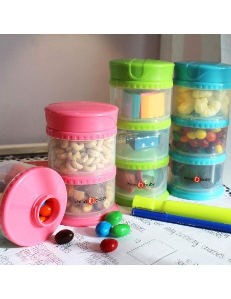 Sistema de Almacenamiento Apilable Innobaby Packin' Smart 355 ml Arándano Sistema de Almacenamiento Apilable Innobaby Packin' Smart 355 ml Arándano