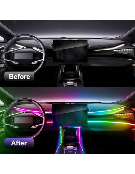 Luces LED interiores de coche GPJYD CL-B6 RGB 6 en 1 Luces LED interiores de coche GPJYD CL-B6 RGB 6 en 1