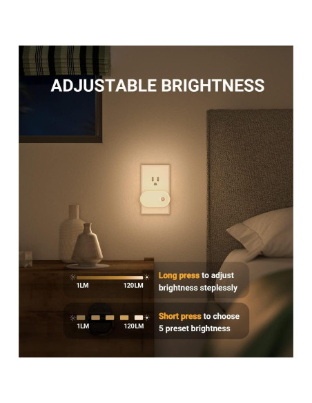 Luz Nocturna LED Lyridz con Sensor de Movimiento 1-120 LM - Paquete de 4 Luz Nocturna LED Lyridz con Sensor de Movimiento 1-120 LM - Paquete de 4