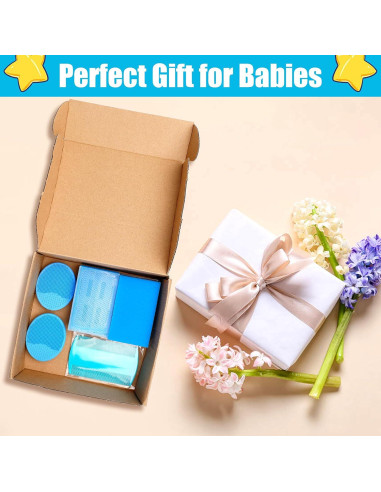 Set de Cepillo y Peine para Bebés PAKENYESHA 5 Piezas Azul