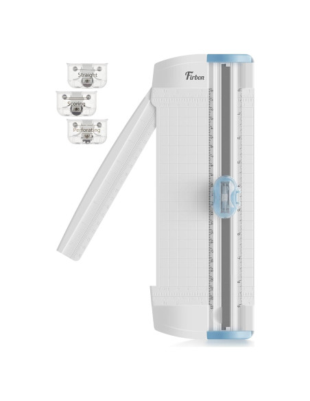 Cortadora de Papel Firbon 3-en-1 Compacta A5 Azul 23 cm Cortadora de Papel Firbon 3-en-1 Compacta A5 Azul 23 cm