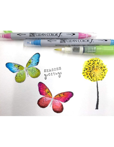 Set de 24 Marcadores Kuretake ZIG CLEAN COLOR Doble Punta
