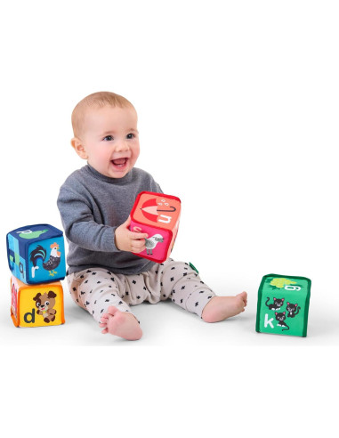 Bloques Blandos Alpha Stacks Baby Einstein - 4 Piezas Multisensoriales