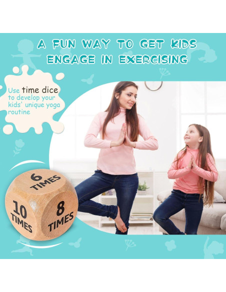 Dados de Yoga para Niños Garybank con 12 Tarjetas de Yoga y 20 de Respiración Dados de Yoga para Niños Garybank con 12 Tarjetas de Yoga y 20 de Respiración