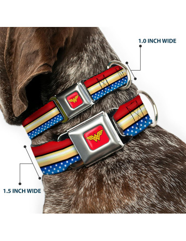Collar de Perro Buckle-Down Wonder Woman 9-15 cm Multicolor