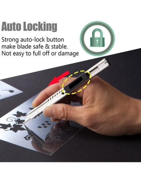 Cuchillo Utility Gebildet 9mm con 10 Cuchillas Reemplazables Cuchillo Utility Gebildet 9mm con 10 Cuchillas Reemplazables
