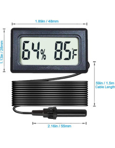 Paquete de 2 Termómetros Higrómetros Digitales Veanic LCD 2