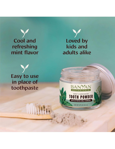 Polvo de Dientes Sin Sabor Banyan Botanicals Menta 21g