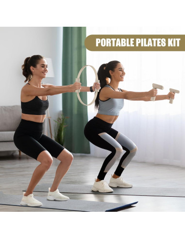 Kit de Pilates Paleclouds con Anillo, Mancuernas y Pelota