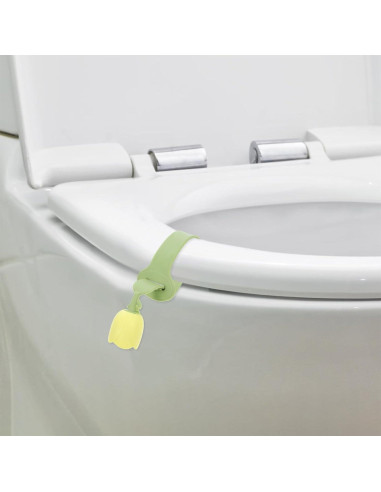 Elevador de Asiento de Inodoro ABOOFAN Silicona Verde 24.5cm