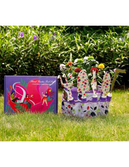 Juego de Herramientas de Jardinería Morado YANZI - Set Completo Juego de Herramientas de Jardinería Morado YANZI - Set Completo